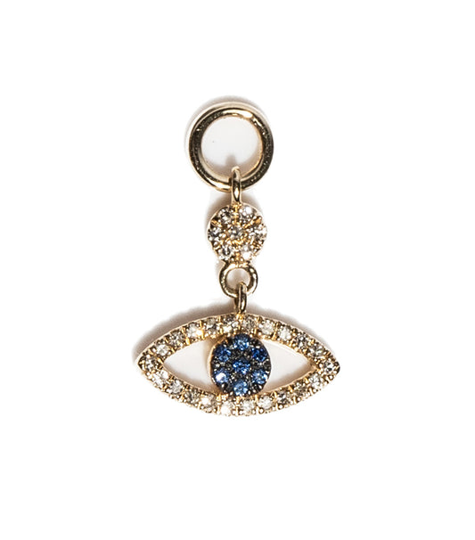 Diamond And Sapphire Evil Eye Protection Charm