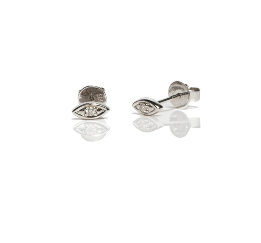 Diamond Pear Shape Studs