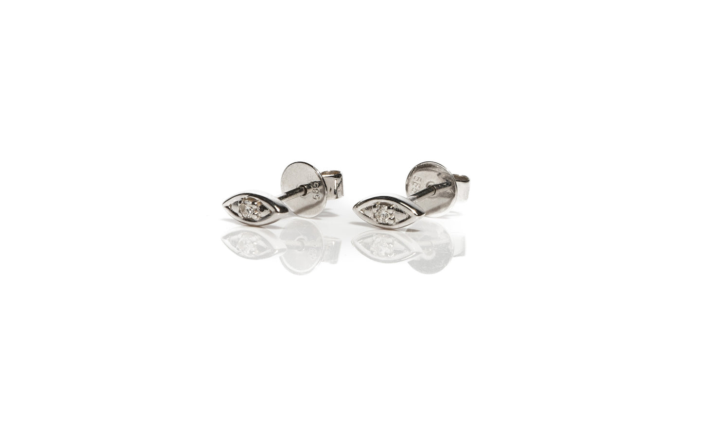 Diamond Pear Shape Studs